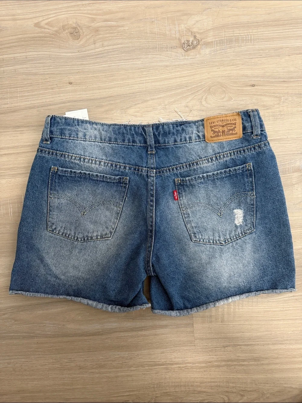 Levi's Shortall Mid Rise Denim Jean Shorts.  Sz 16R